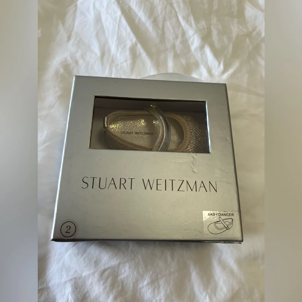 Stuart Weitzman | Baby SZ 2 (3-6 Months) | My 1st Weitzman’s Gold Glitter Shoes